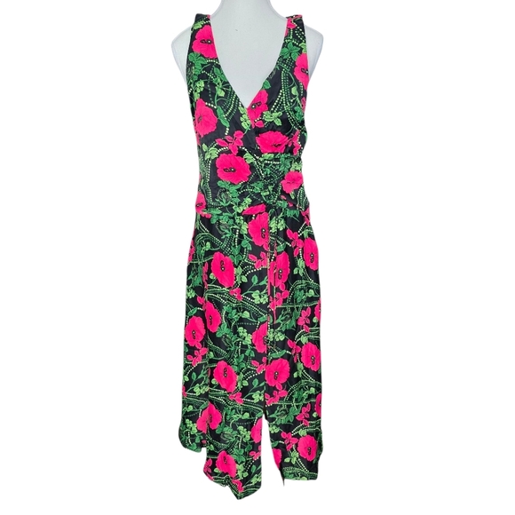 Maeve by Anthropologie Floral Ruched Midi Dress Size 6 - Picture 4 of 11